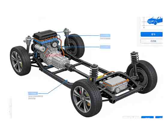 新能源（純電動）汽車結構認知原理與拆裝虛擬仿真軟件